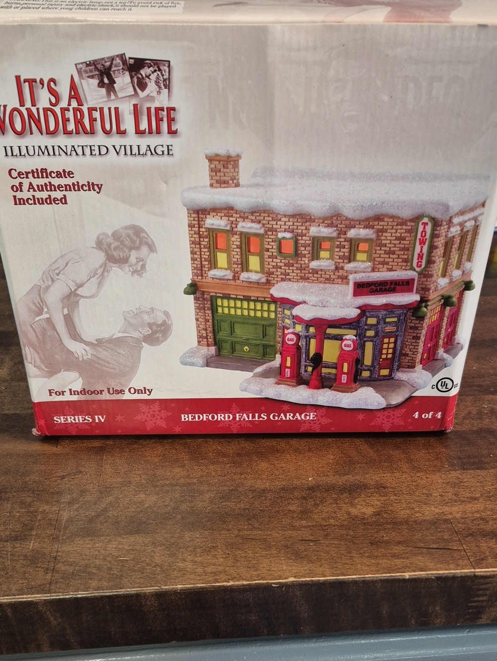It’s a Wonderful Life Illuminated Village - Bedford Falls Garage, Red/Green